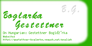 boglarka gestettner business card